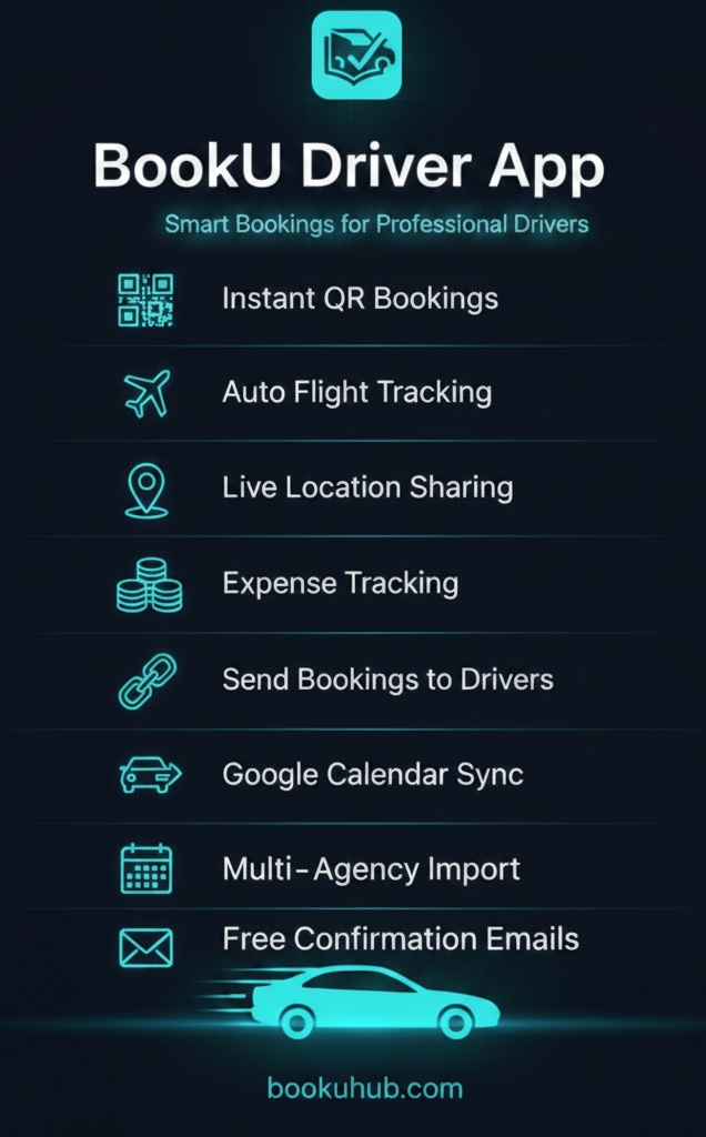 BookU Driver App features overview
